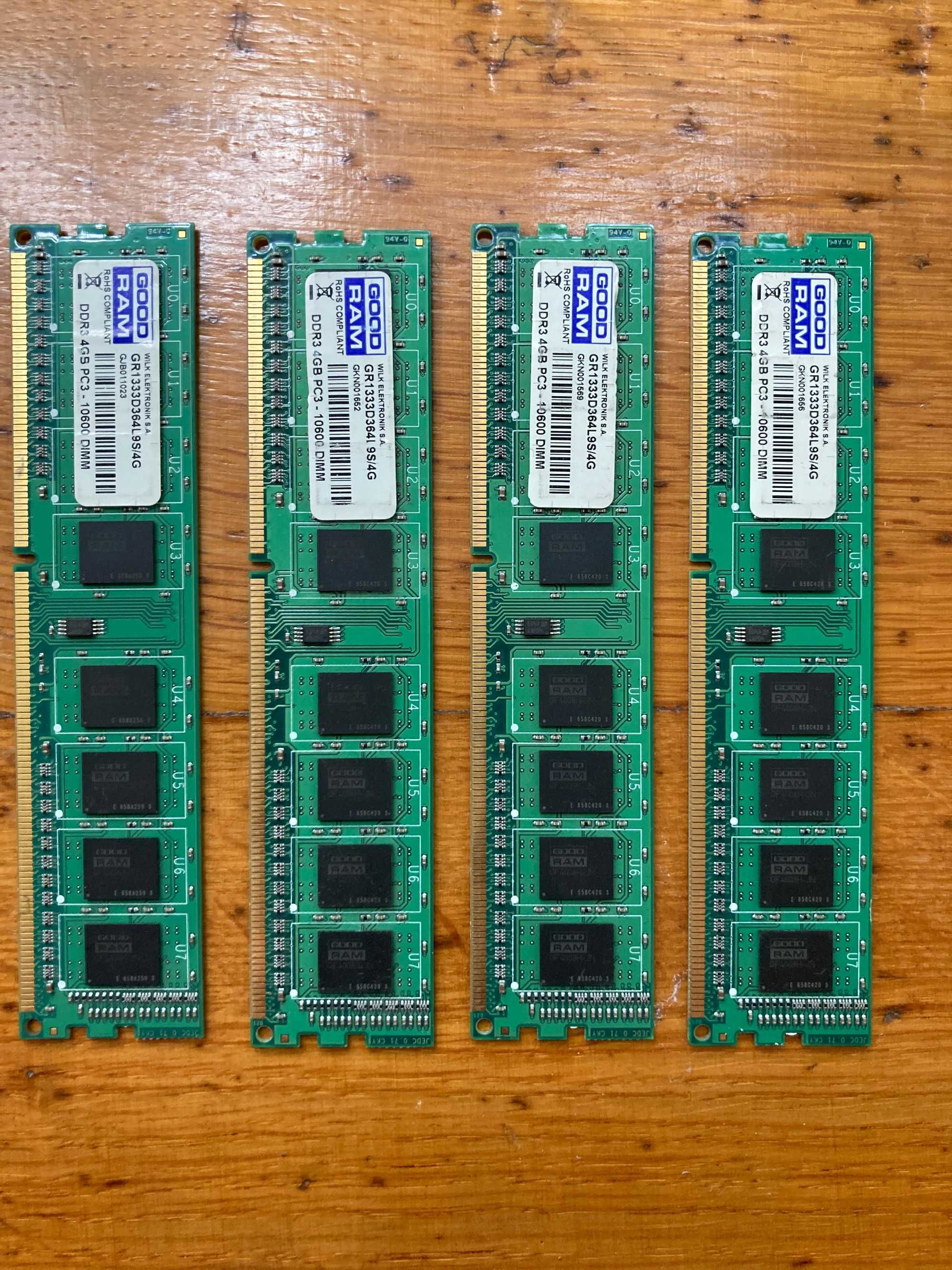 Pamięć Ram 16GB (4x4GB) DDR3 DIMM Do Pc GOODRAM
