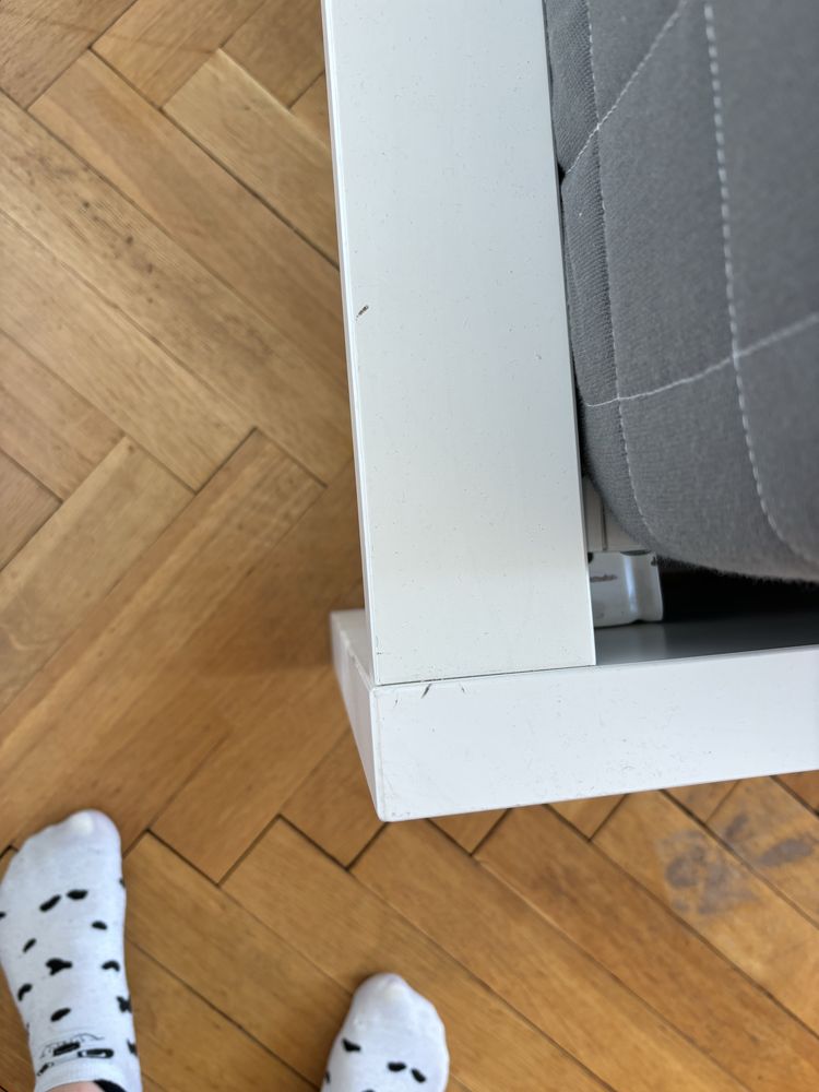 Łóżko IKEA MALM z pojemnikiem na pościel - 140x200, biały