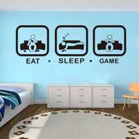 Autocolante de parede "EAT # SLEEP # GAME"