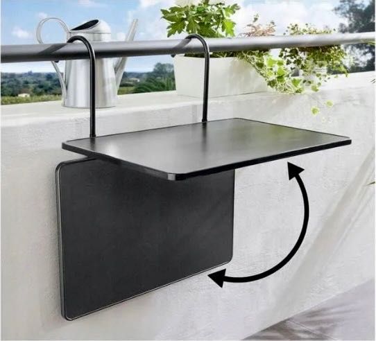 Stolik balkonowy wiszący LIVARNO, składany, praktyczny 60x40 cm, nowy!