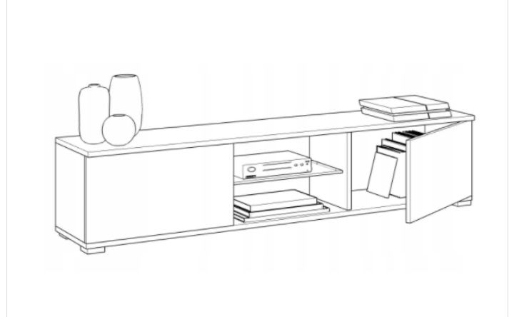 Szafka RTV 140 cm dąb craft