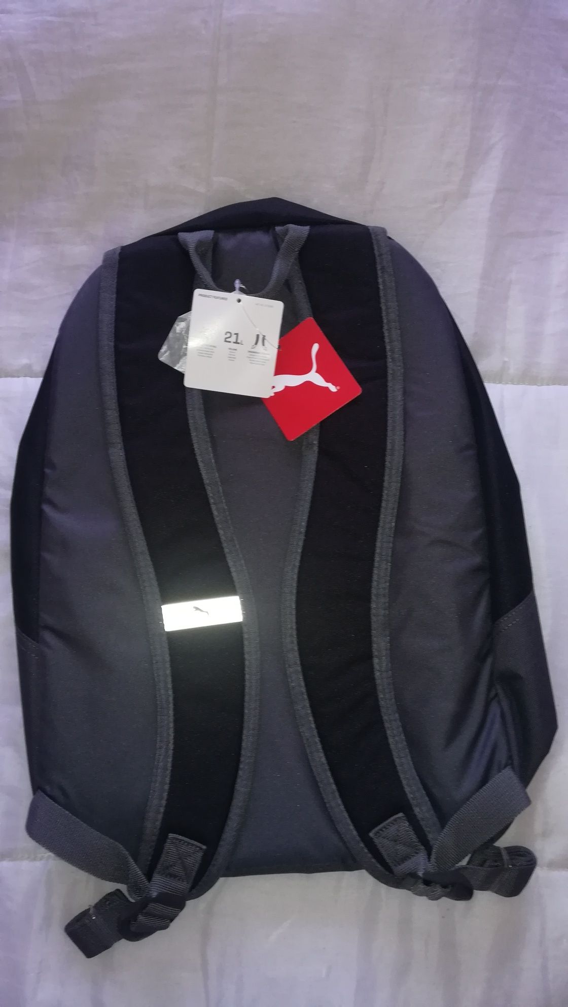 NOVA Genuína com Etiqueta – Mochila 21 litros PUMA Preta / Cinza