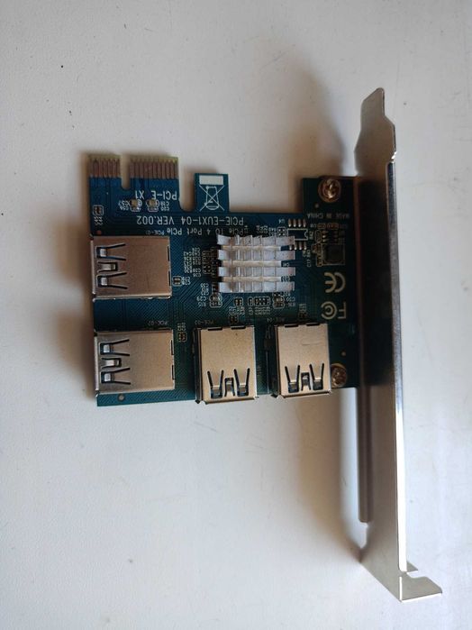 Плата расширения для райзеров PCI-E 1х на 2 и 4 порта