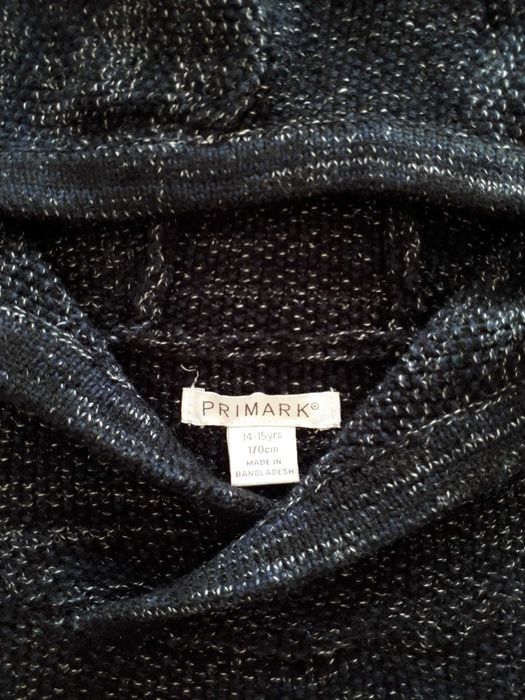 Sweat azul marinho, malha algodão, 14/15 anos, nova!