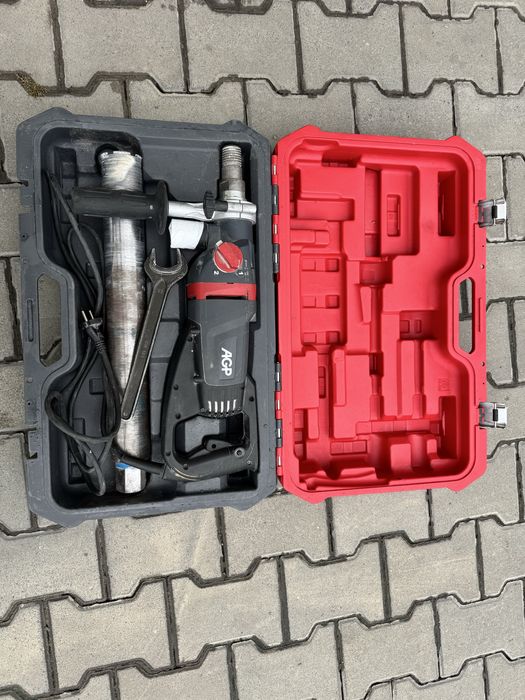 Wiertnica AGP DM52D z Mikroudarem + korona 62mm + klucz 32 + walizka
