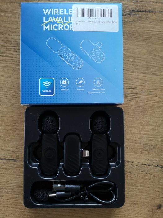 2x Bezprzewodowy mikrofon krawatowy PULUZ IOS