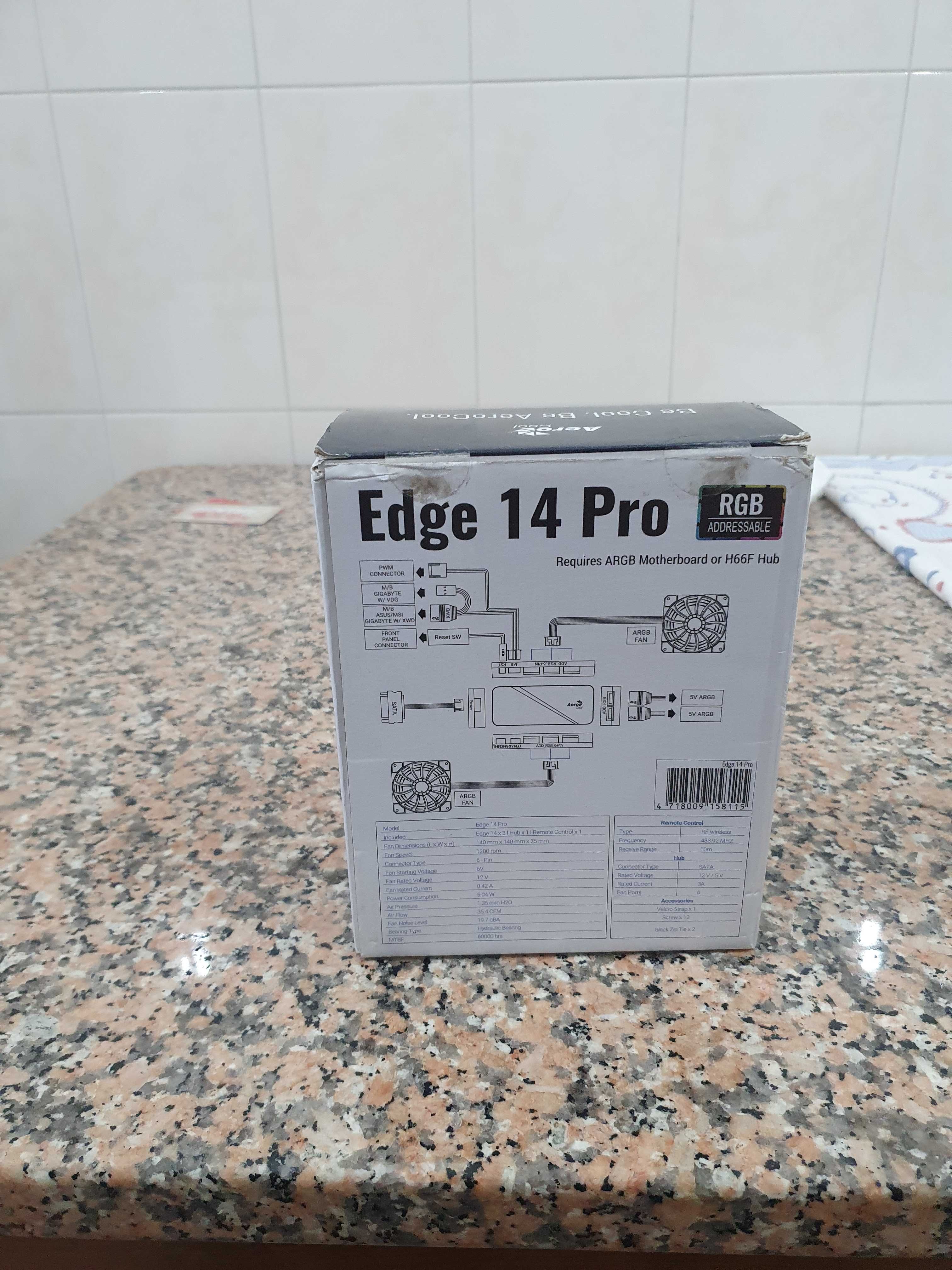 Ventoinhas Computador Aerocool Edge 14 Pro RGB