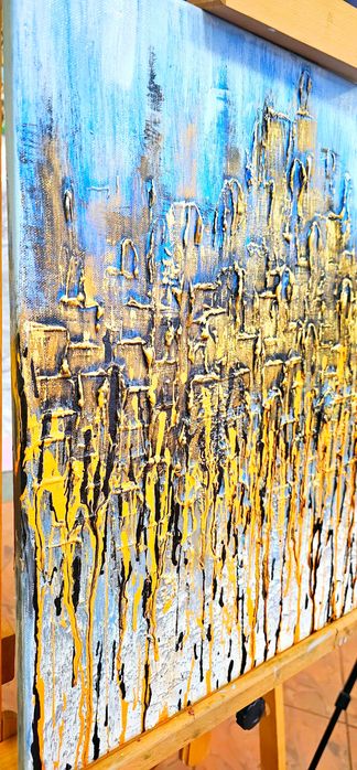 3D картина "Місто" для інтер'єру форматі 46×56, ручна робота