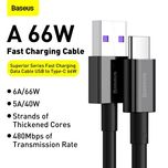 Кабель з чіпом Baseus 66W USB  to Type-C 1 Метр Швидка Зарядка