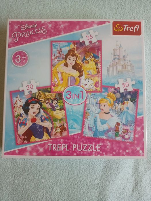 Sprzedam puzzle księżniczki 3 w 1