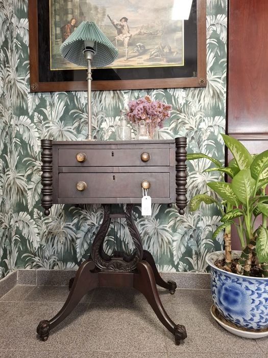 Mesa de Costura Século XIX (Estilo Império / Regência Tardia)
