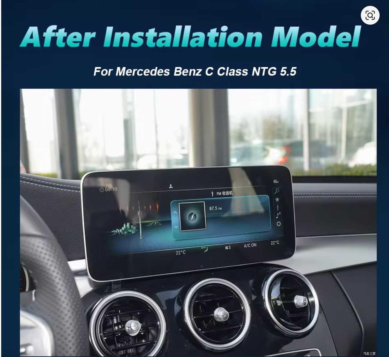штатная магнитола CarPlay для Mercedes Benz C-Class W-205 и GLC X-253