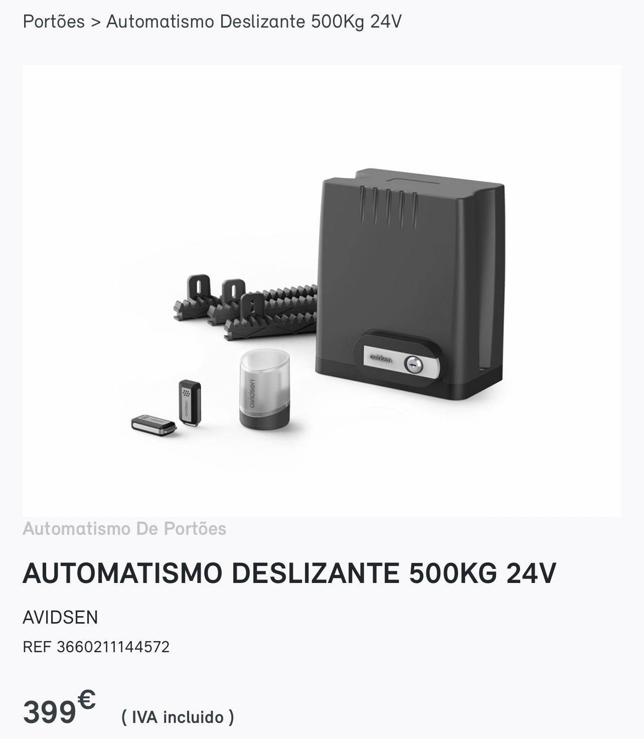 Portão Automatismo Deslizante 500kg