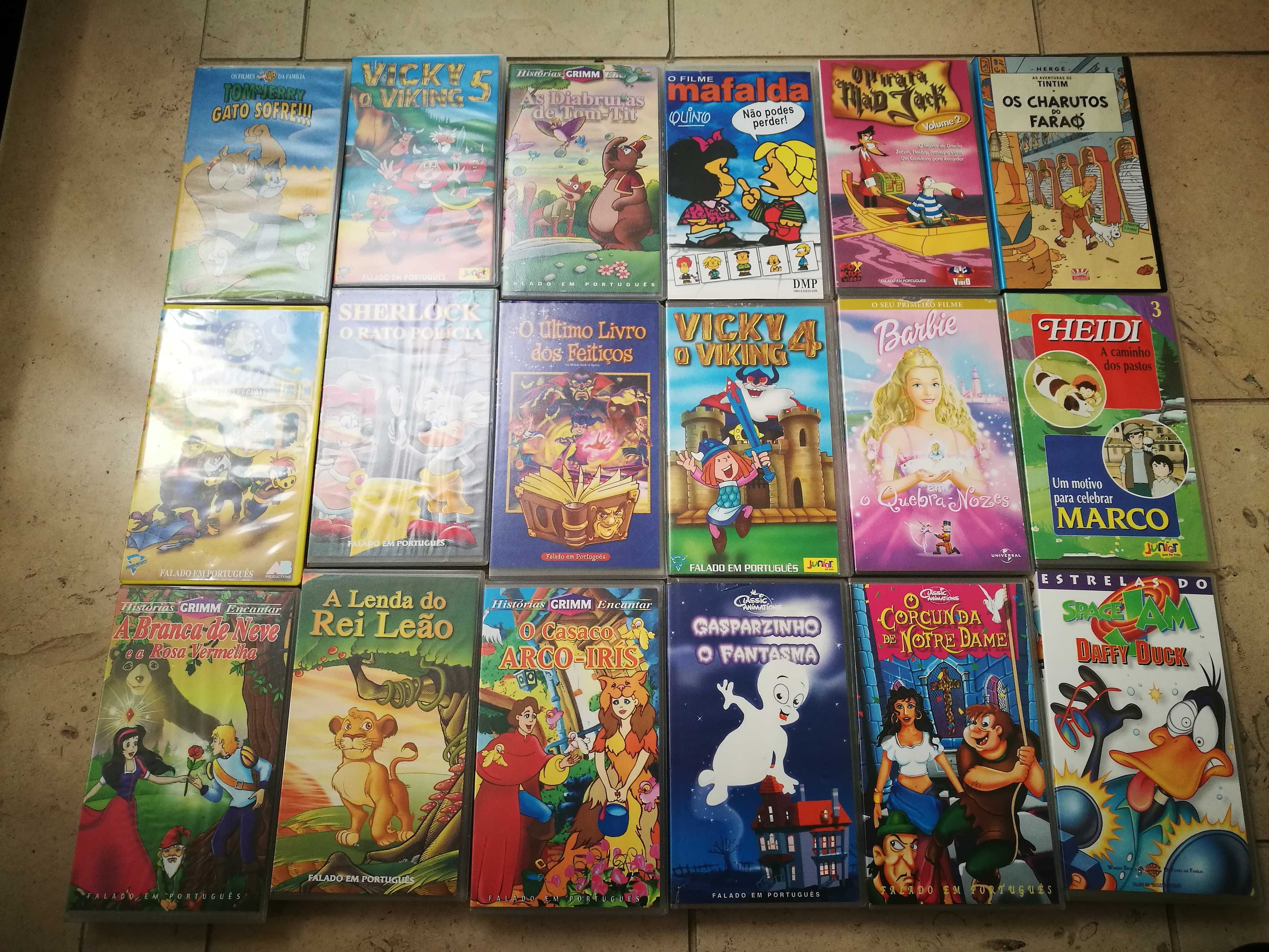 Cassetes VHS Varios desenhos animados (vendem-se em separado)