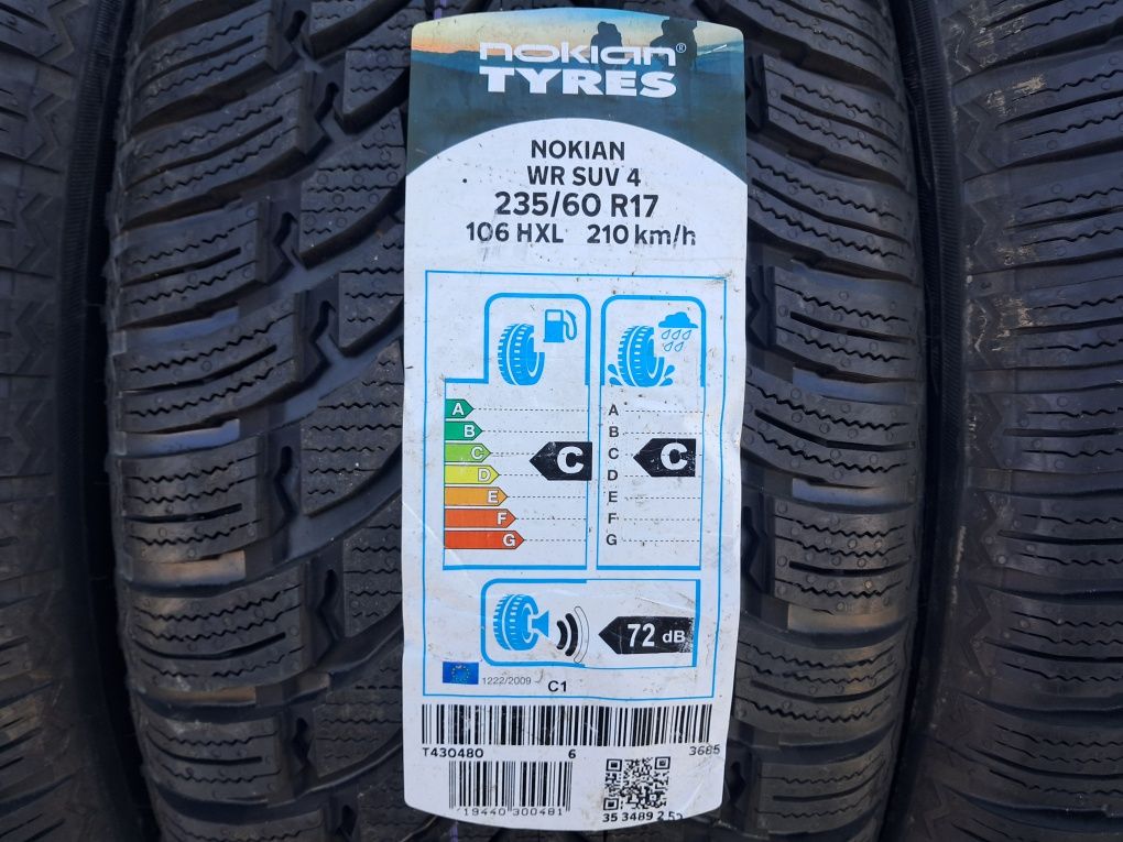 Резина зимова, НОВА, 235/60 R17 Nokian WR SUV 4