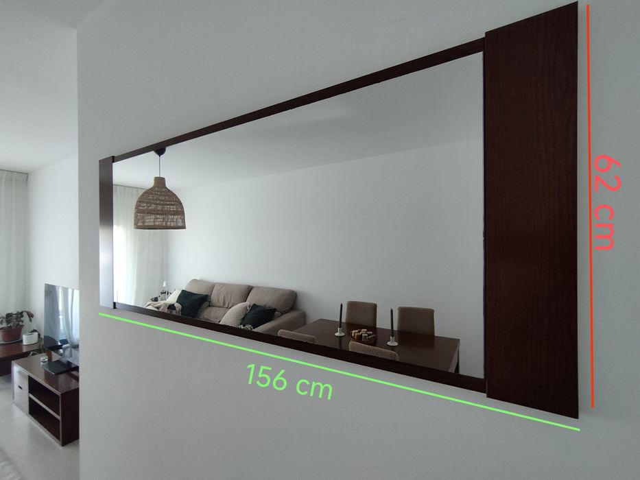 Espelho em madeira cerejeira