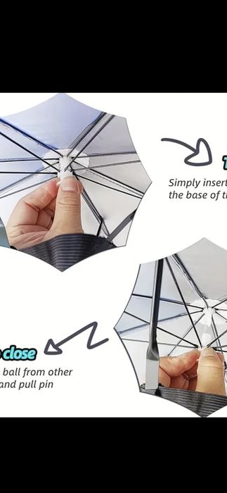 Parasol na głowę przeciwsloneczny,przeciwdeszczowy