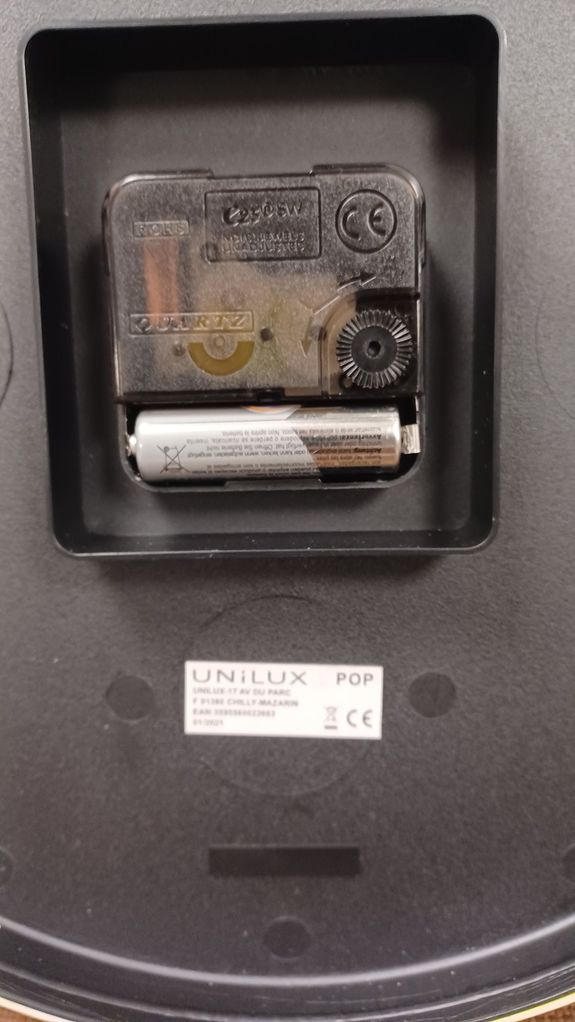Zegar scienny Unilux Pop 28 cm zielony okrągły cichy defekt