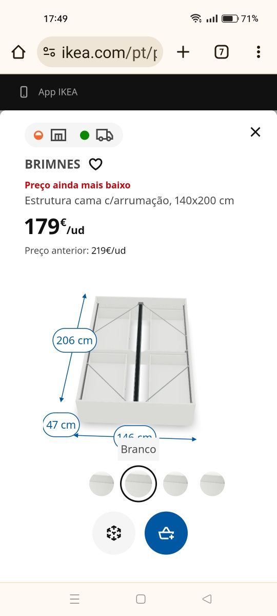 Cama para venda em bom estado