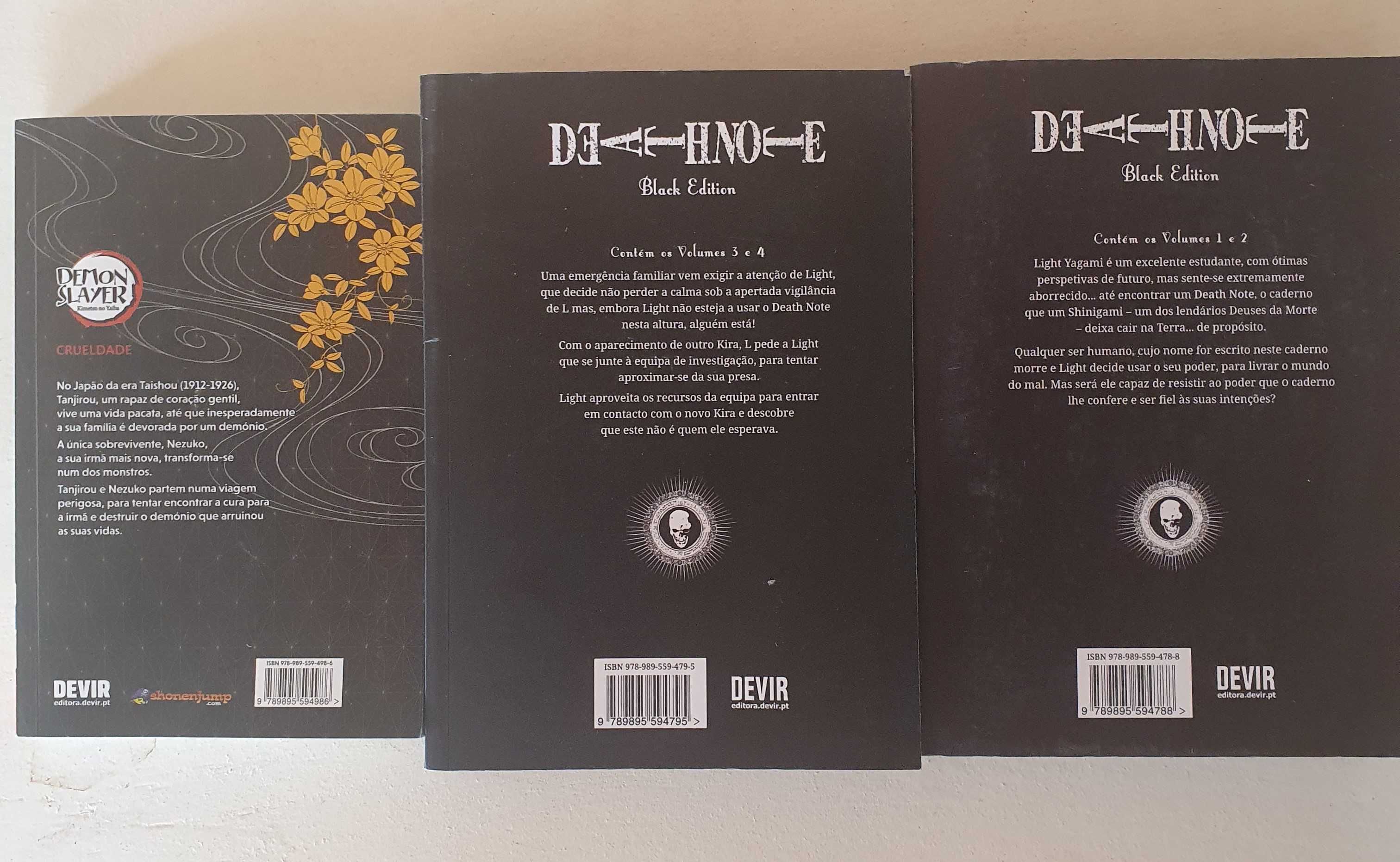 Death Note volume 1 e 2/ Demon Slayer volume 1