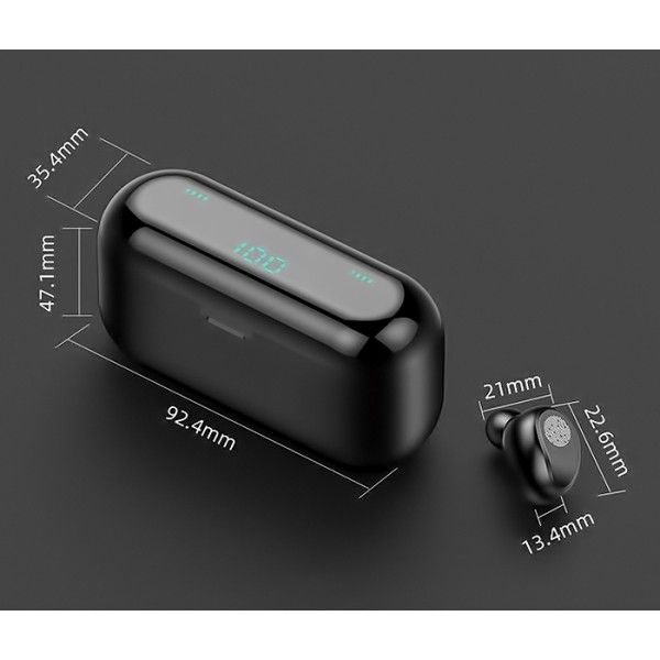 Бездротові Bluetooth сенсорні навушники Amoi F9+кейс-павербанк