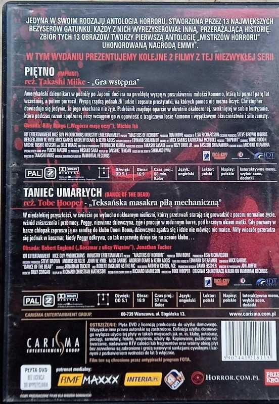 Mistrzowie horroru - Piętno, Taniec umarłych - film DVD