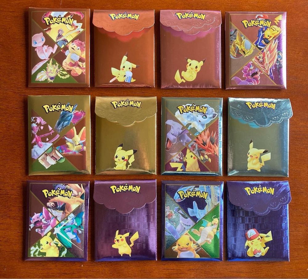 Cartas pokémon douradas prateadas, pretas e coloridas