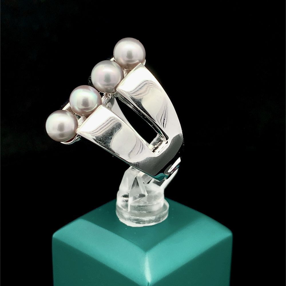 Pierścionek ELLE Jewellery, perły, srebro 925, pallad