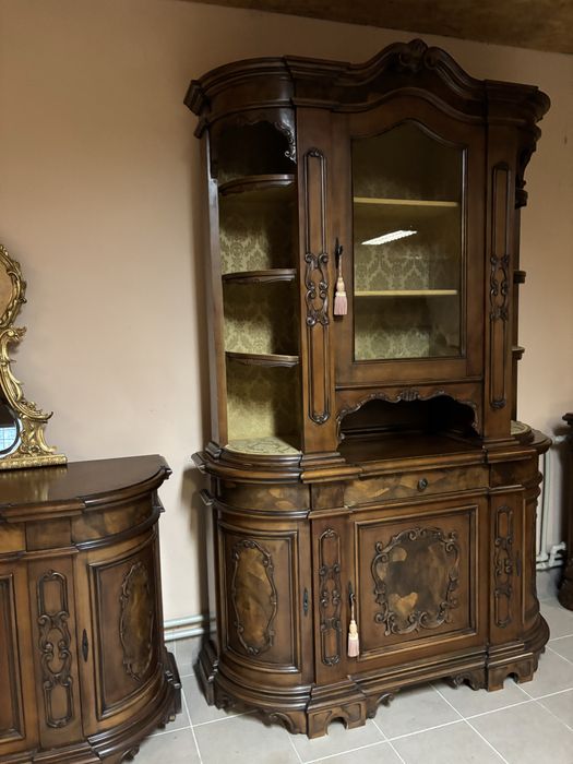 Stylowy Włoski Zestaw Komplet Komoda + Witryna Kredens meble stylowe