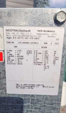 Wentylator Promieniowy Hybrydowy NICOTRA RQM F3-6371-BI-YT-M20