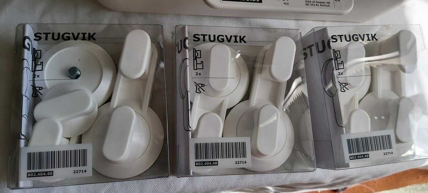 Ganchos c/ Ventosa "STUGVIK" IKEA (Selado/Estrear)