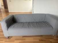 Szara sofa- 2 odobowa Ikea