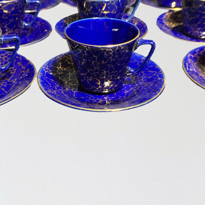 Serwis Chodzież Ira kobalt marmurek złocenia na 12 os.