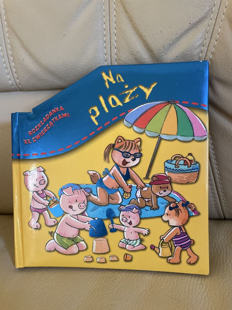 Rozkładanka ze zwierzątkami Na plaży rozkładanki obrazki 3D