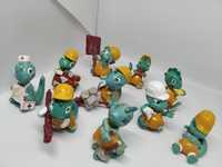 Figurki Kinder dinozaury dino budowlańcy na budowie kpl cała seria 95