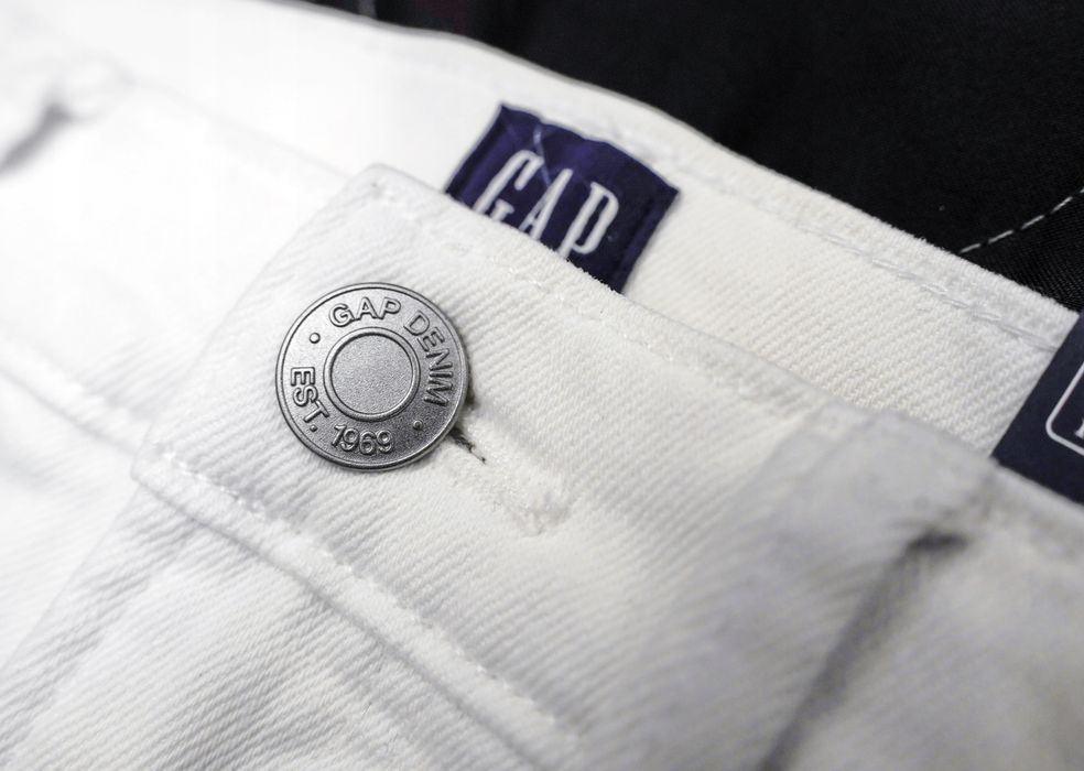 GAP | SUPER HIGH RISE 3/4 | Piękne Białe Jeansy Damskie Skinny | r.26R