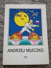Andrzej Mleczko Z deszczu pod rynnę książka rysunki satyryk