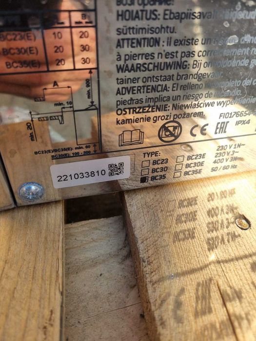 Piec do sauny suchej ze sterowaniem HARVIA VEGA BC35 3,5kW NOWY