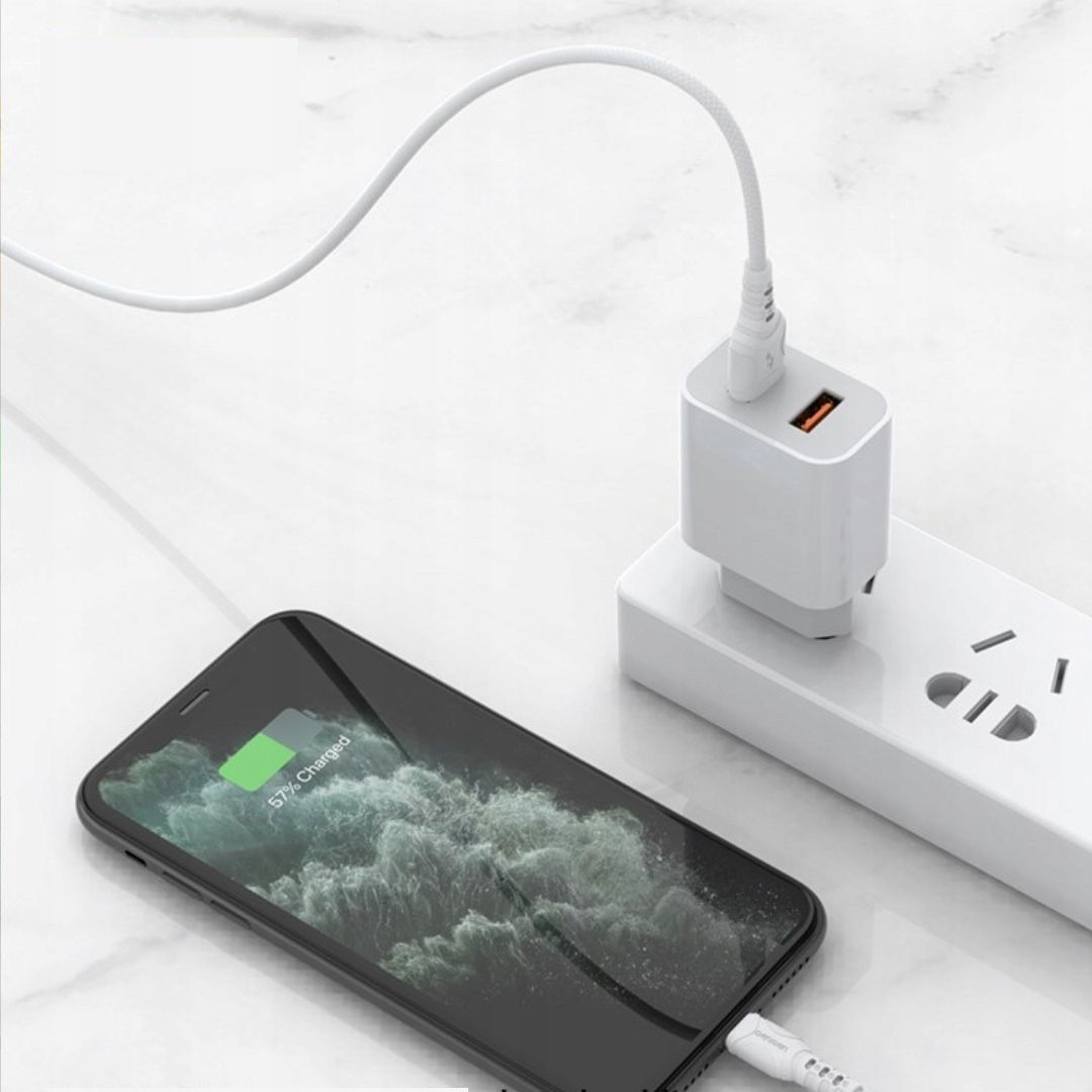 Ładowarka Sieciowa 2Xusb 2.4A + Kabel Usb-C Typ C