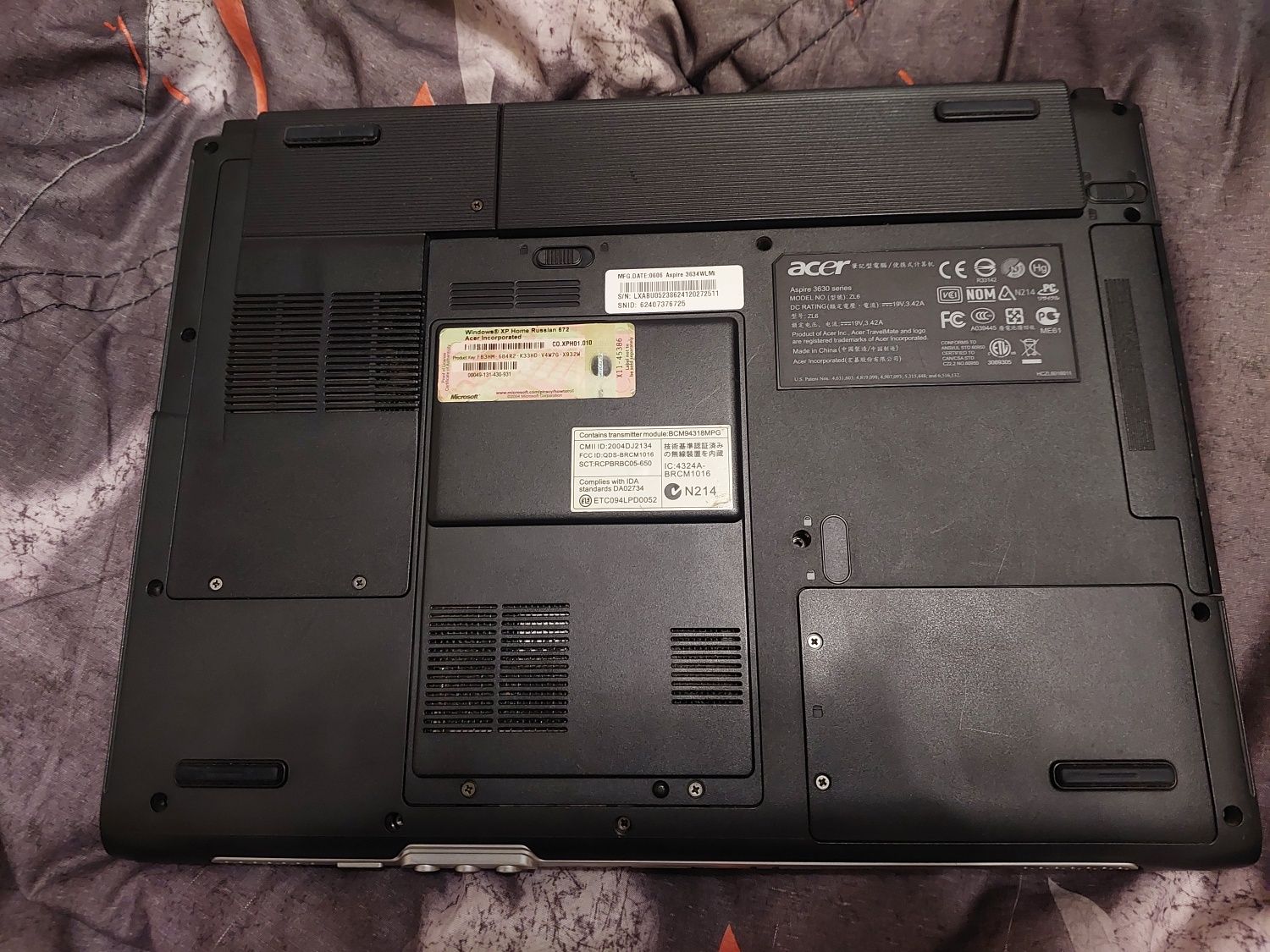 Ноутбук Acer Aspire 3634WLMi (LX.ABU05.238