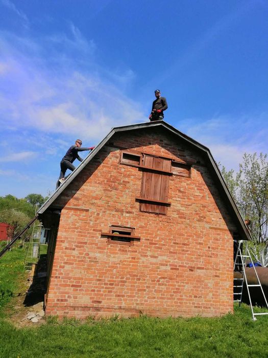 Ремонт дахів заміна коньків та водостоку ,укладка Рубероіда Покраска