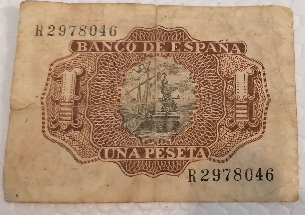 Nota de Una Peseta de 1953