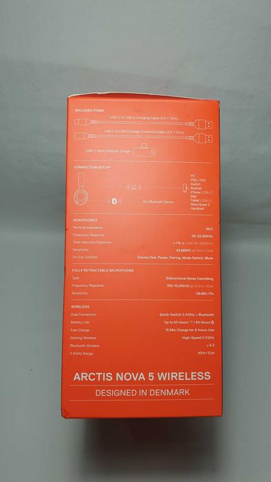 Słuchawki bezprzewodowe SteelSeries Arctis Nova 5 jak NOWE.