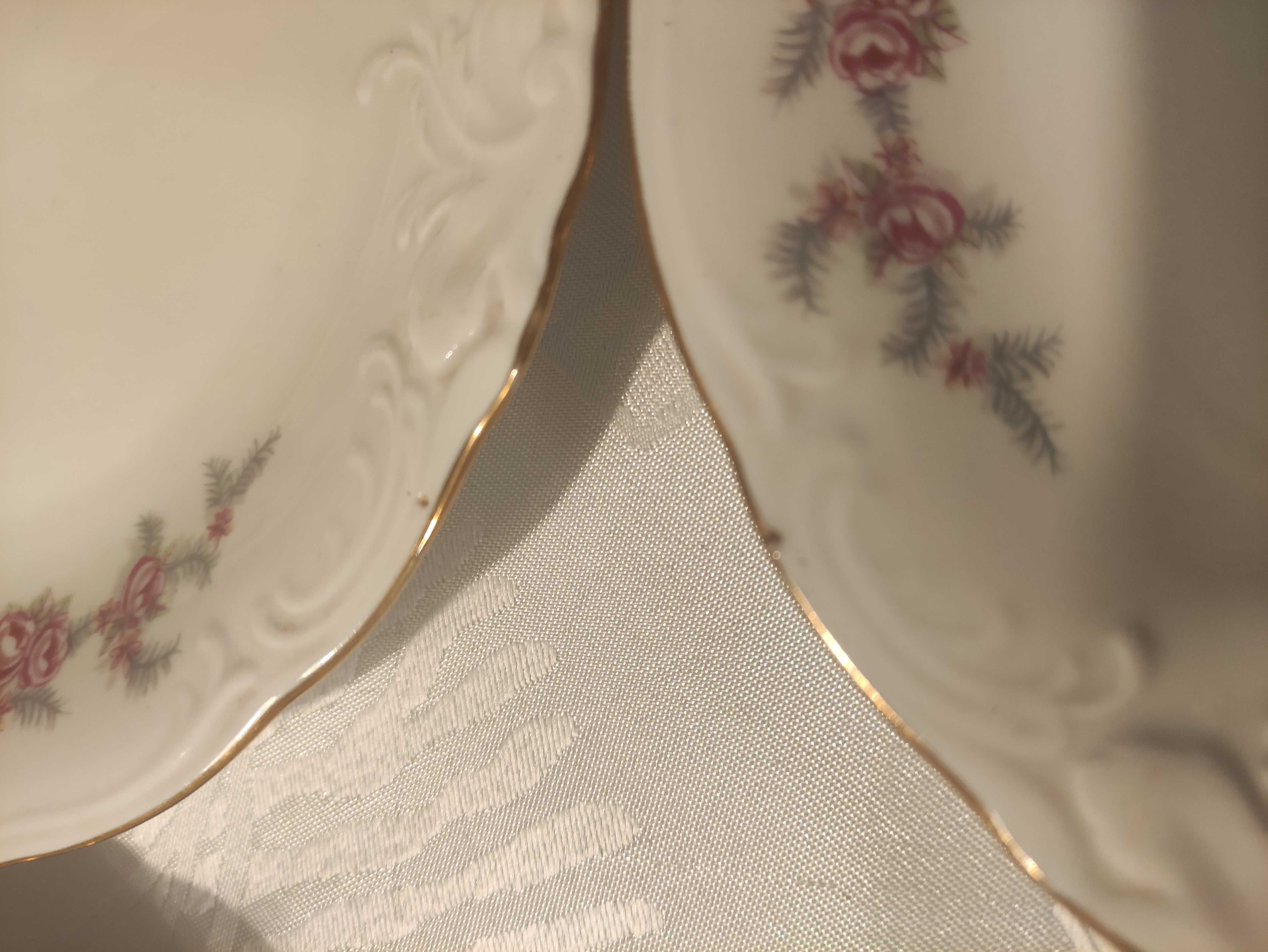 zestaw 12 talerzyków deserowych porcelana Wawel,PRL,sygnatura
