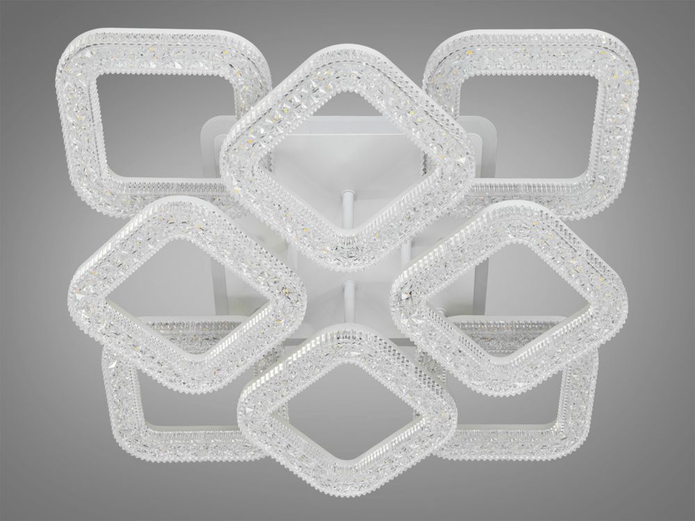 LED люстра з димером і підсвічуванням, 90W світлодіодна