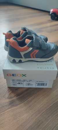 Geox Respira sneakersy szaro pomarańczowe 25