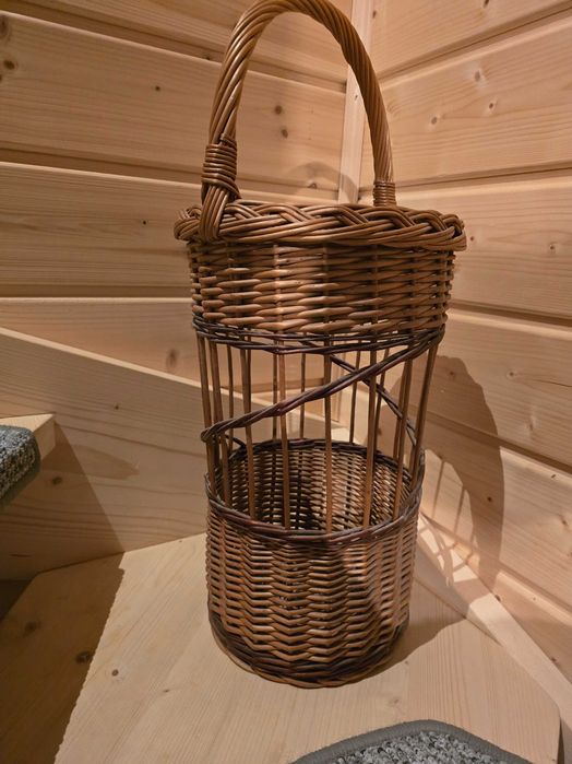 Kosz na parasole wiklinowy