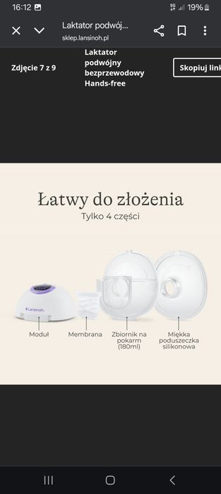 Laktator podwójny lansinoh