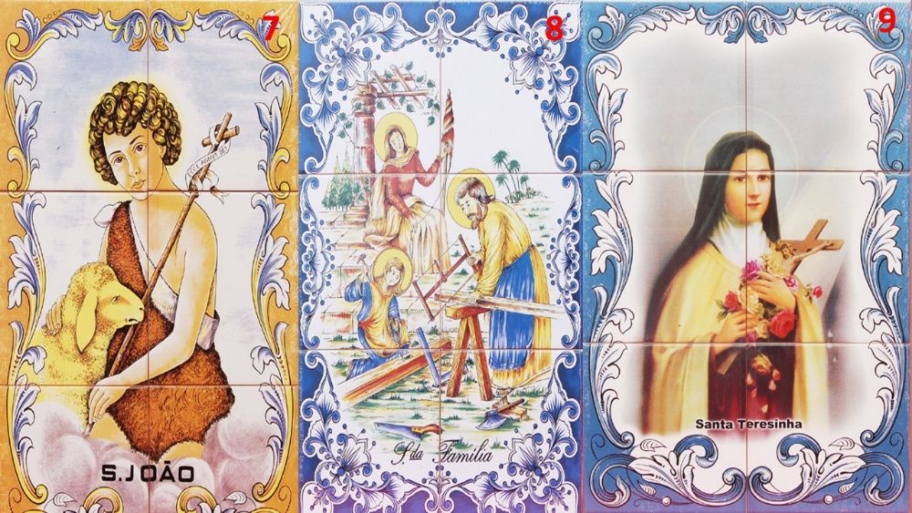 Painéis de Azulejos – SANTOS Sagrada Família São José João Padre Cruz