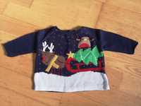 Świąteczny Sweterek dziecięcy, firmy Next Baby, r. 68, 3-6 miesięcy